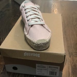 Soludos Platform canvas sneaker soft rose size 8